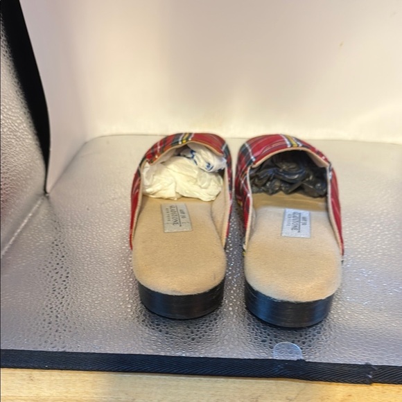 Plaid Red Women's Flats - Picture 3 of 6